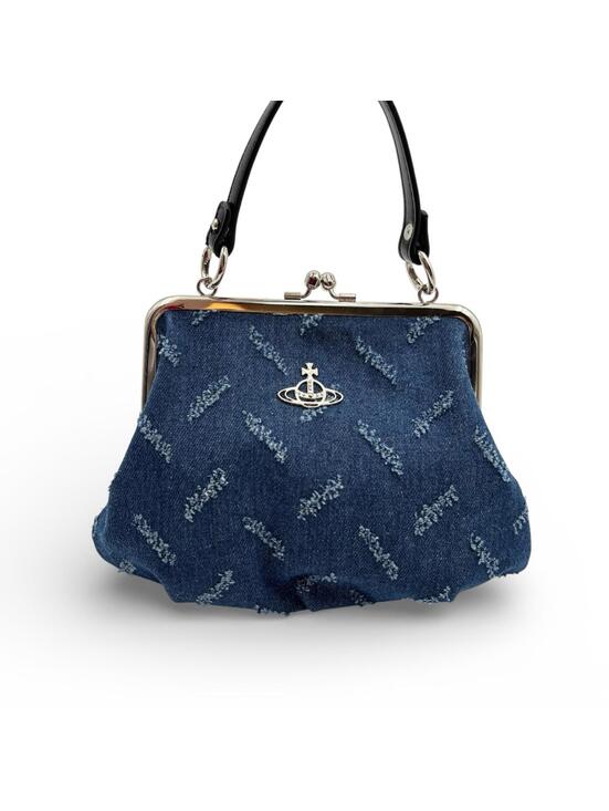 Vivienne Westwood Handbags - Vivienne Westwood Granny Denim Frame Crossbody Bag Blue